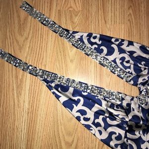 Bebe jeweled prom formal gown Y2K
